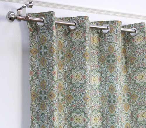 Aurelle Medallion Linen Blend Curtain