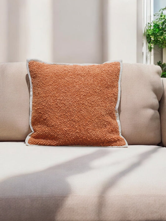 Rust hand woven  pillow cover