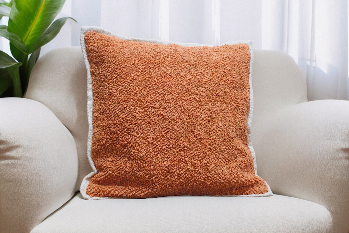 Rust hand woven  pillow cover