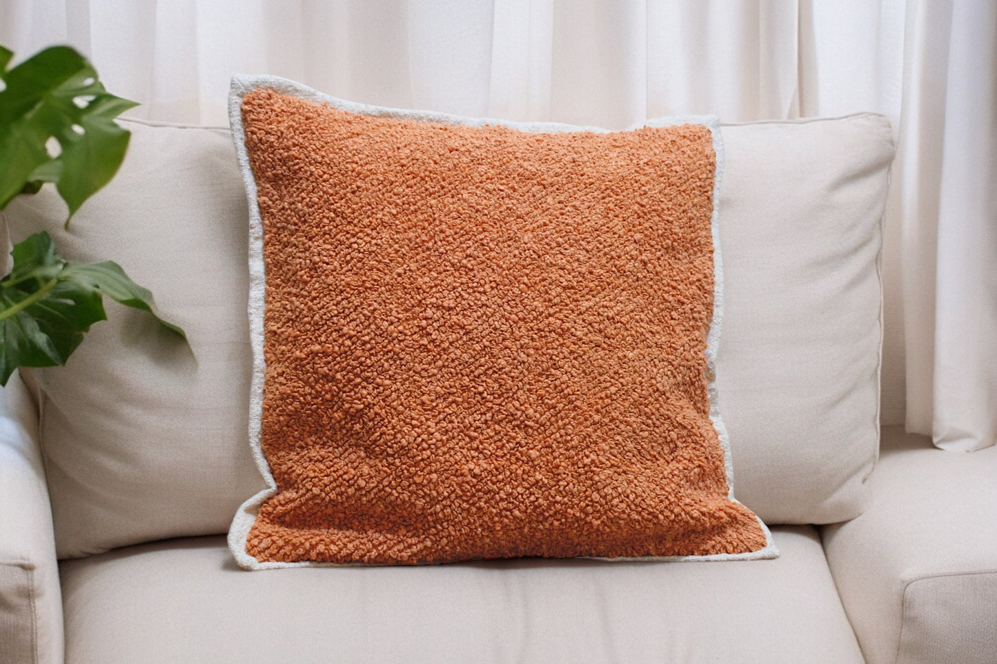 Rust hand woven  pillow cover