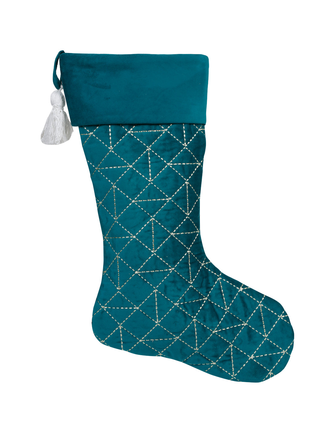 Classic Quilted Velvet Christmas Stocking