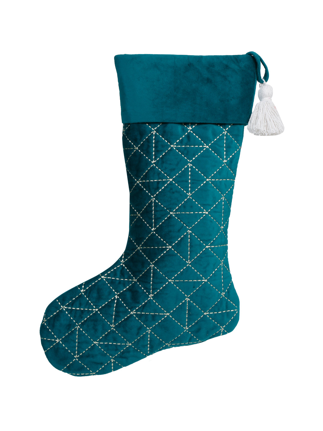 Classic Quilted Velvet Christmas Stocking