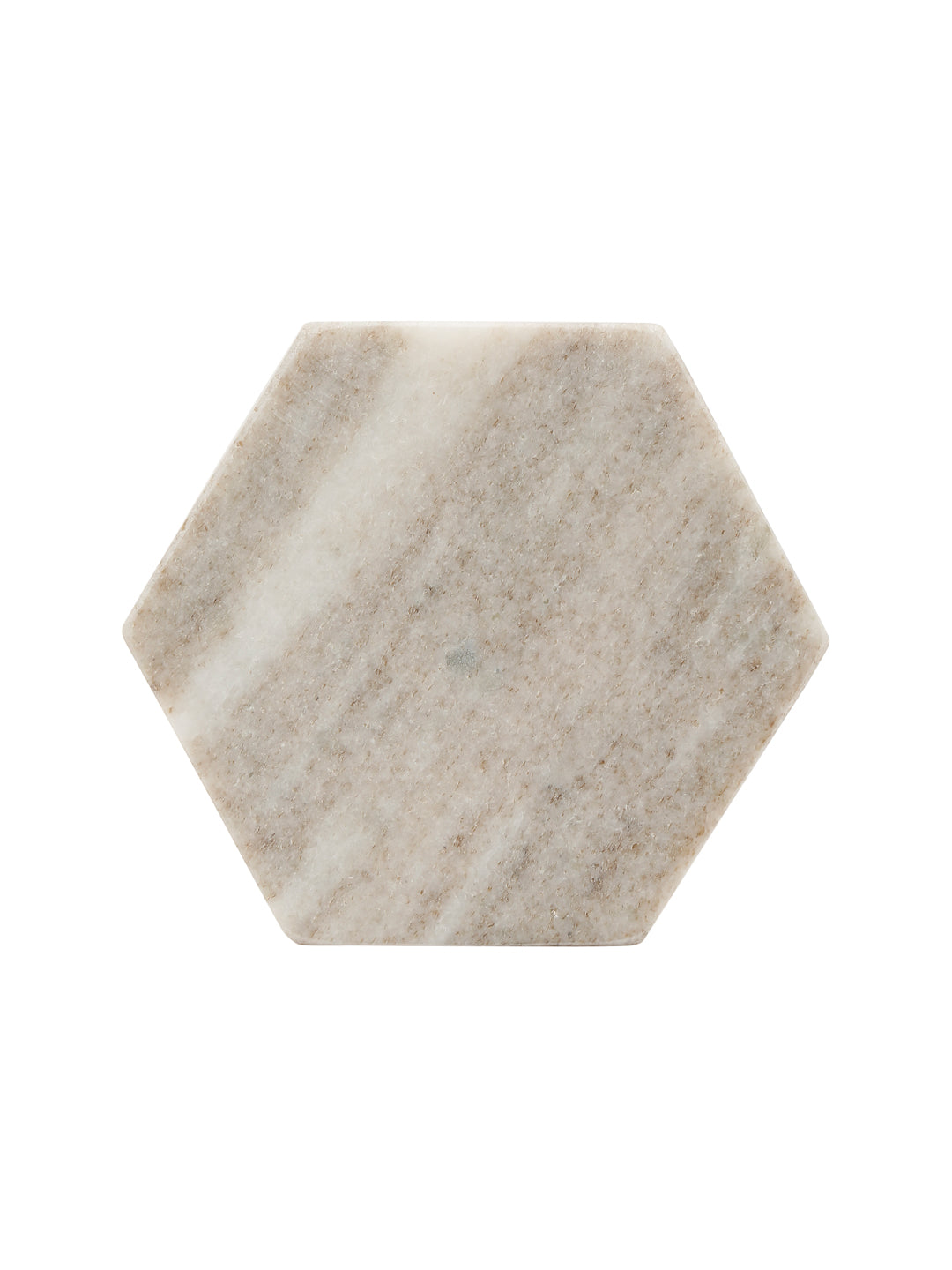 Set of 4 Hexagonal Marble Coaster Set