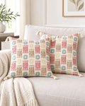Coral Rhythm Tassel Cushion Covers – Set of 2