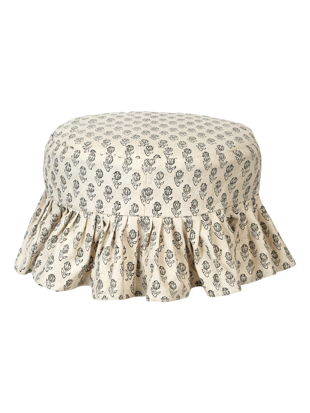 Natural cotton linen stool cover