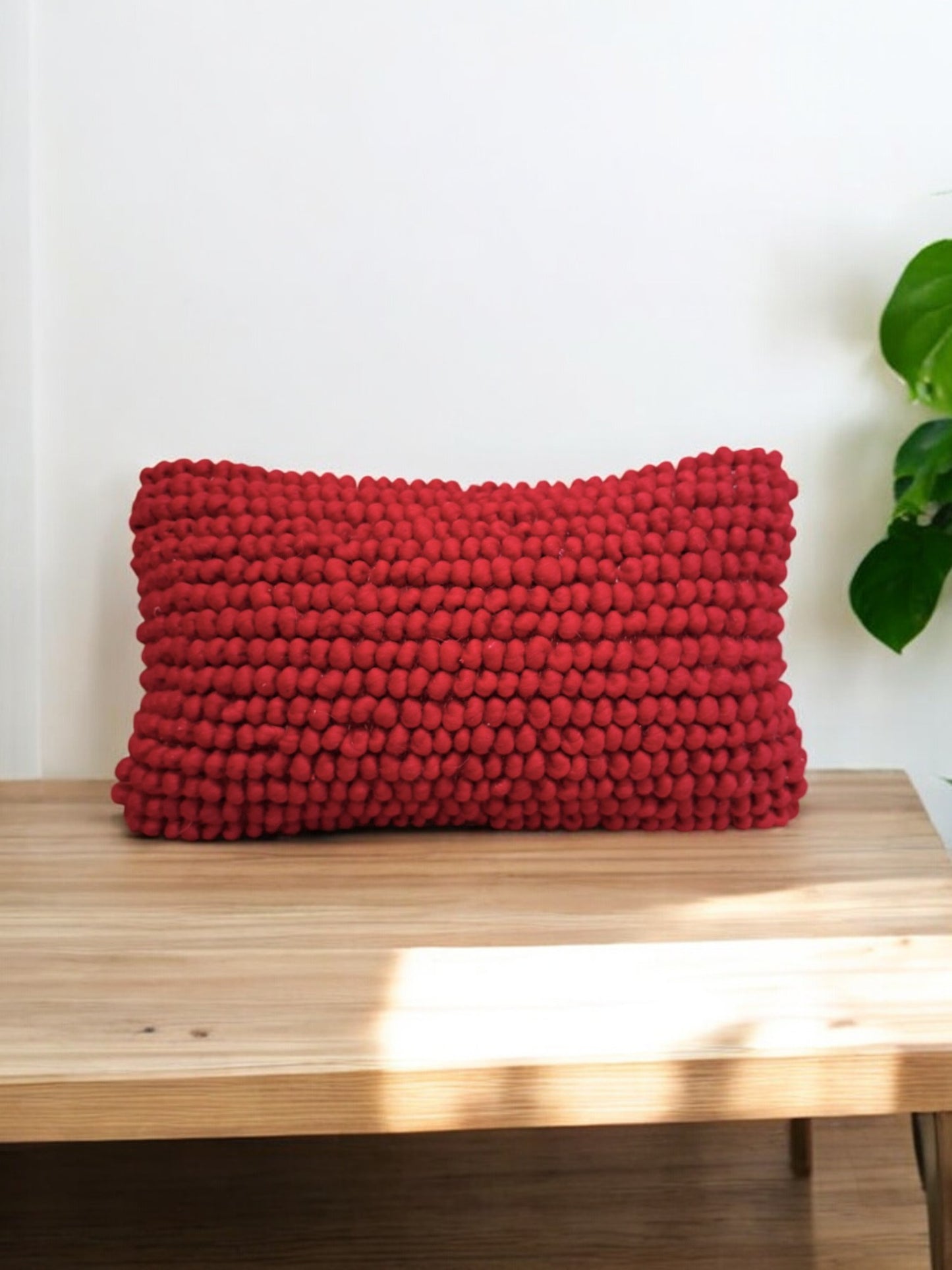 Handmade wool pillow cover