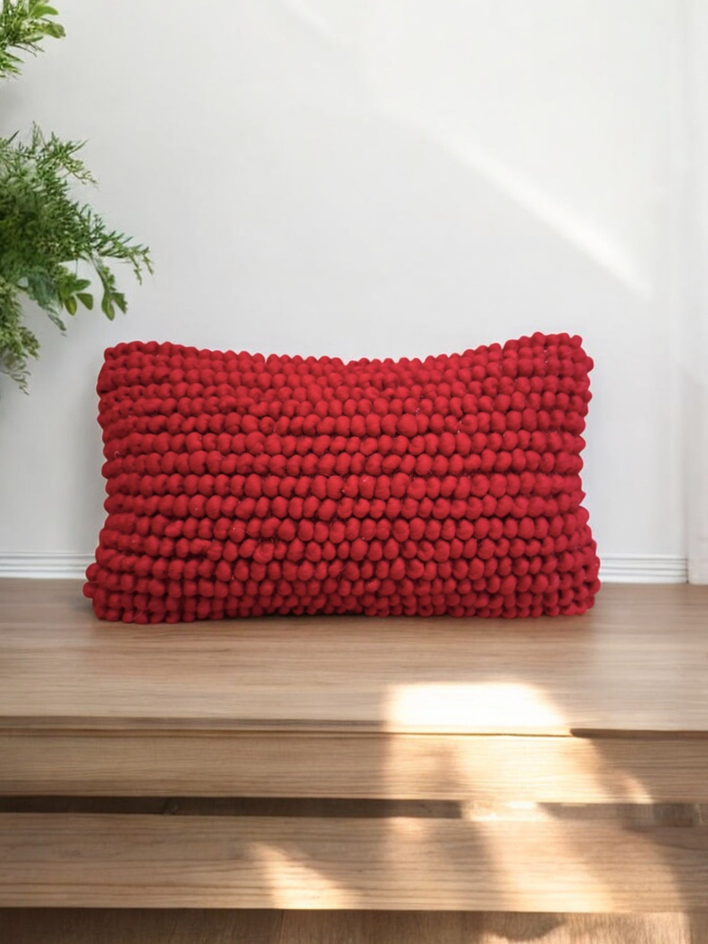 Handmade wool pillow cover