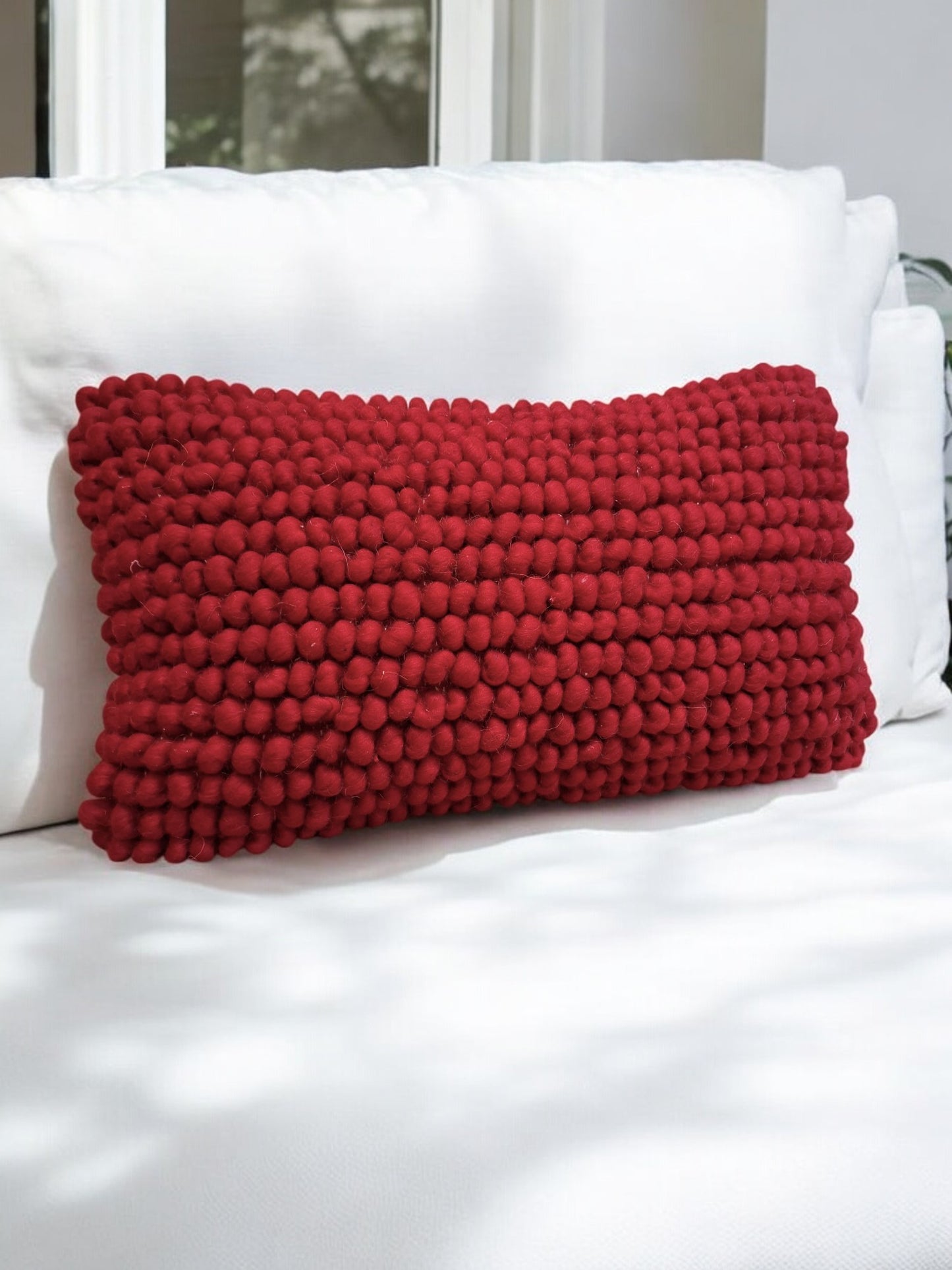 Handmade wool pillow cover