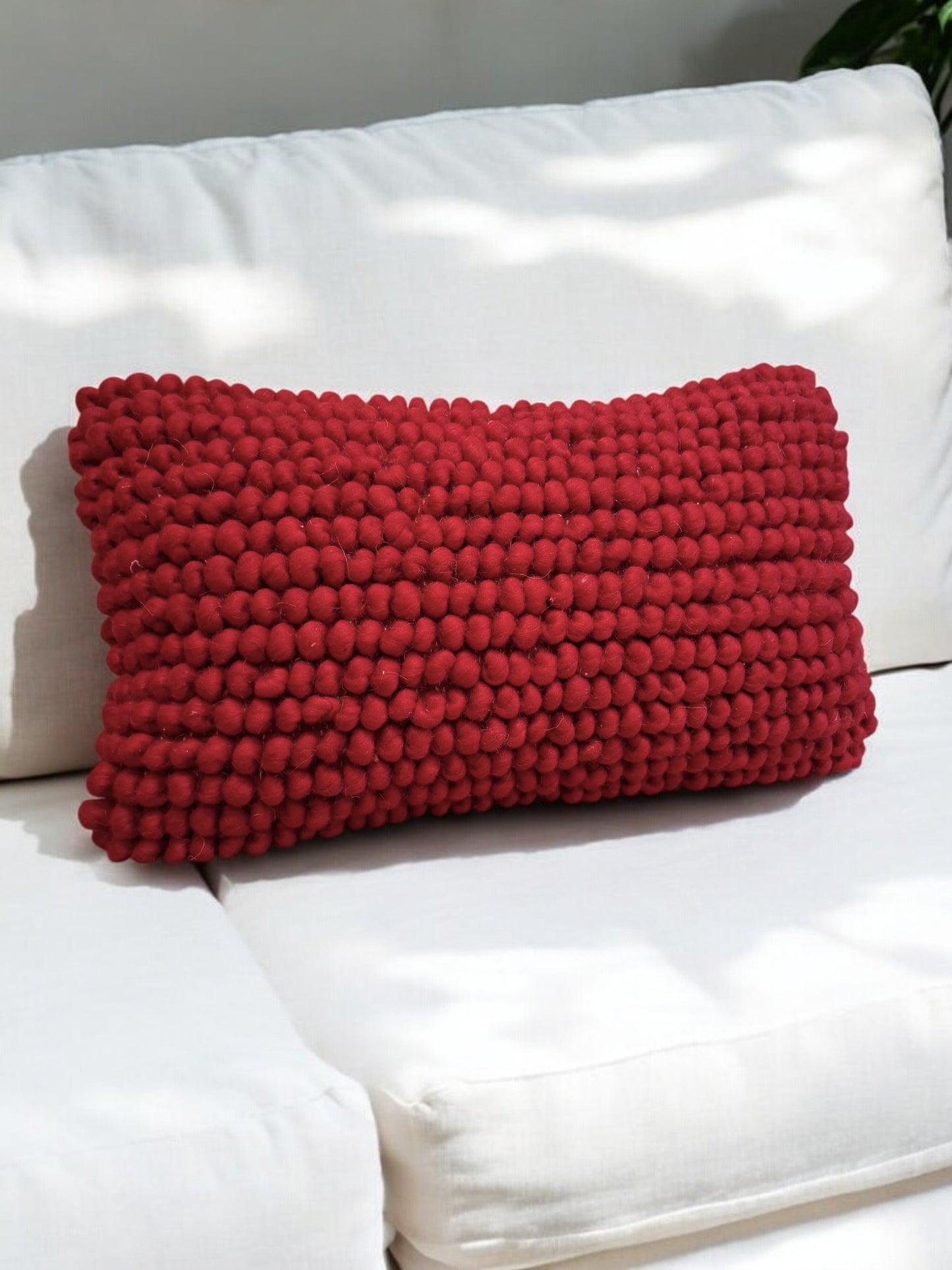 Handmade wool pillow cover