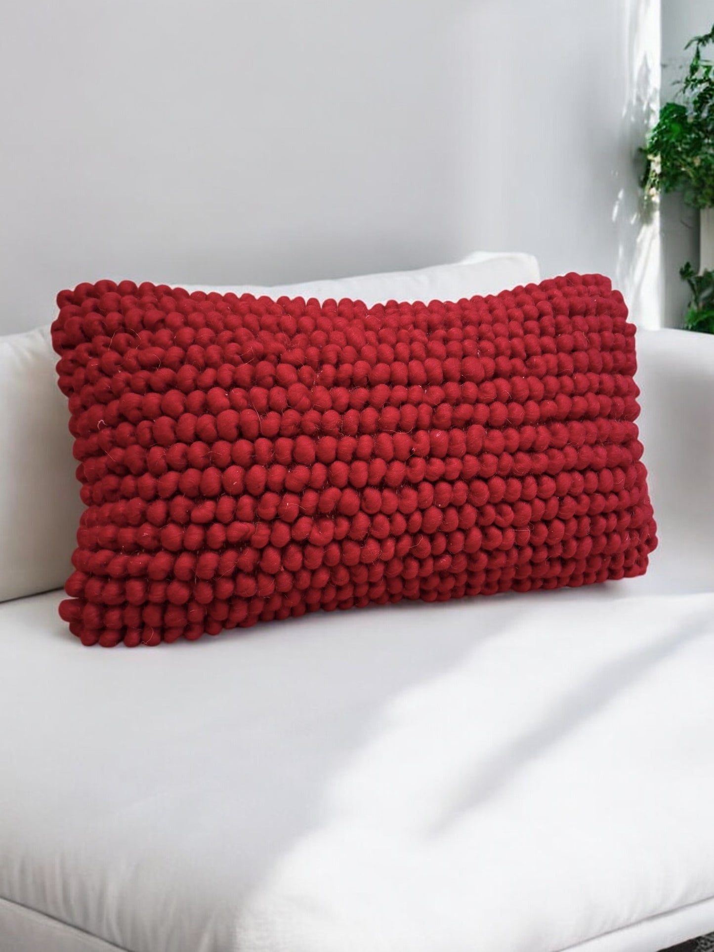 Handmade wool pillow cover