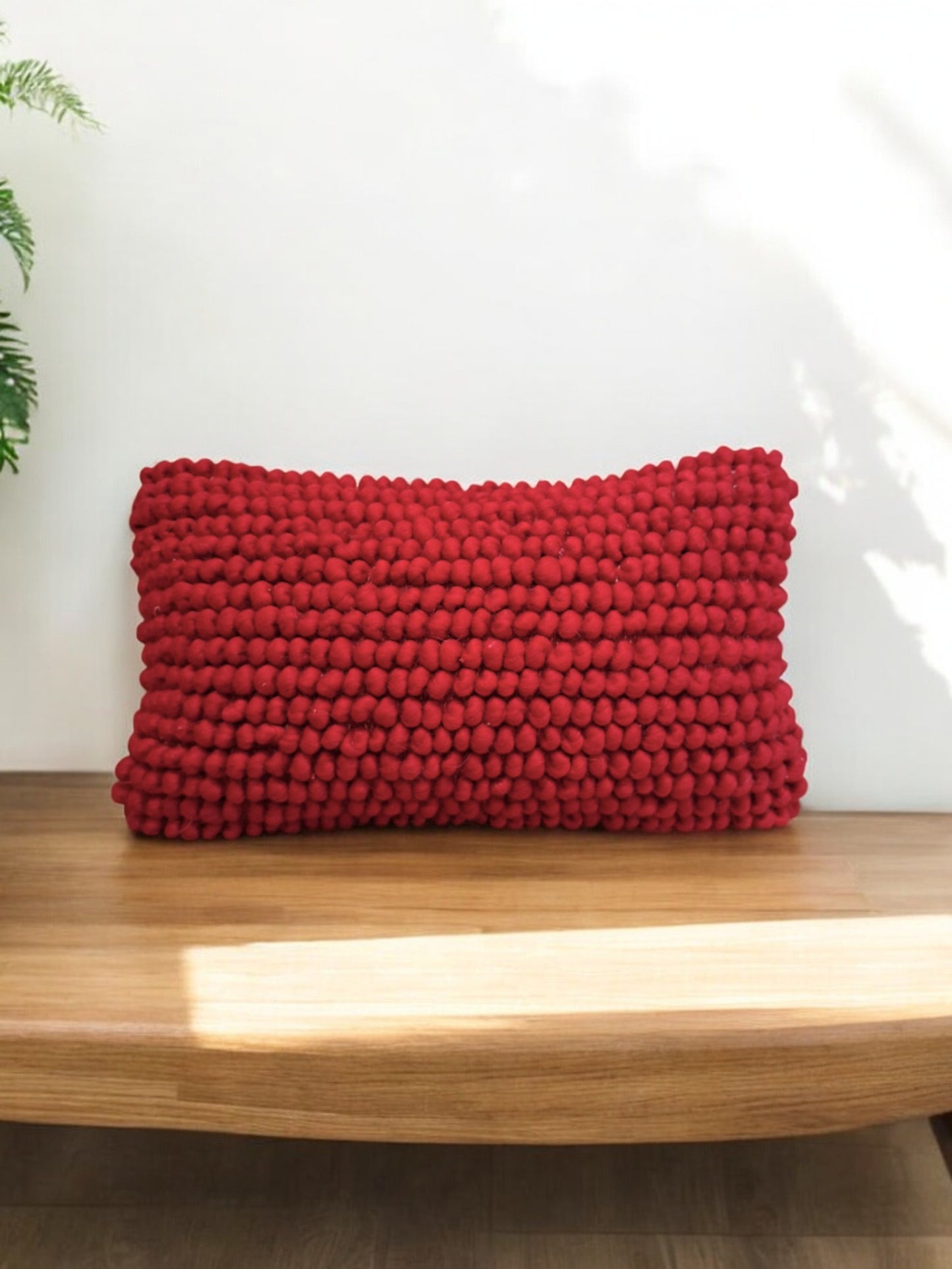 Handmade wool pillow cover