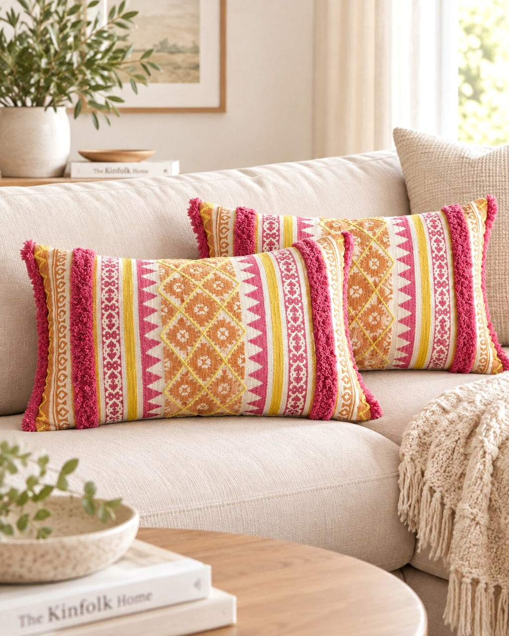 Fuchsia Nomad Cushion Cover – Set of 2