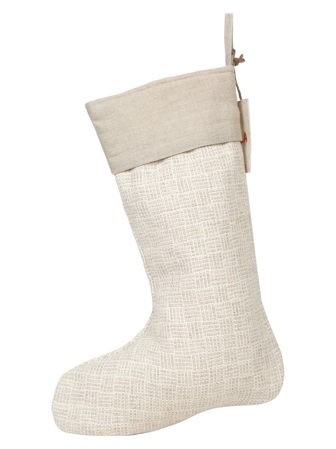 Hand woven checkered stocking