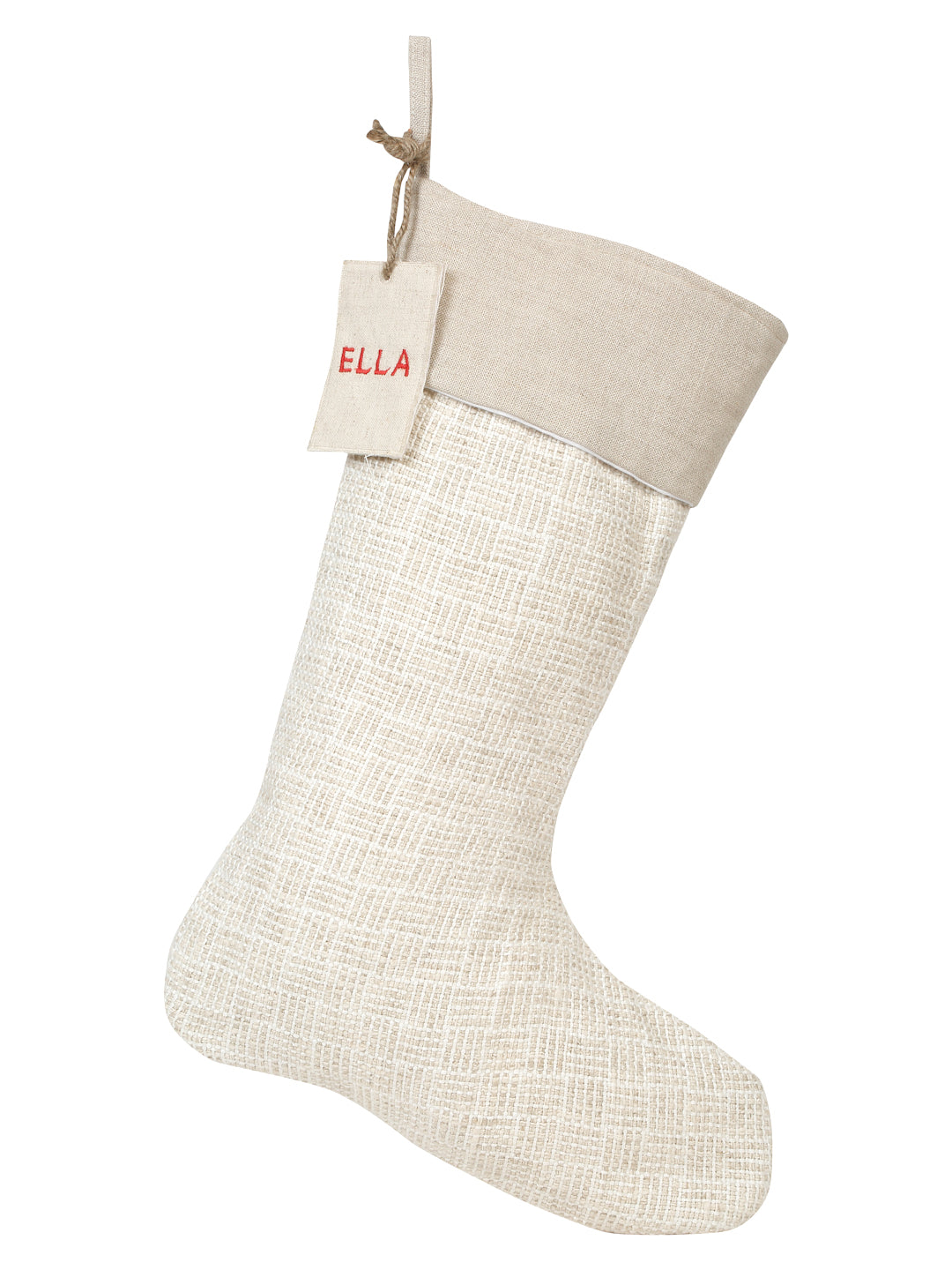 Hand woven checkered stocking