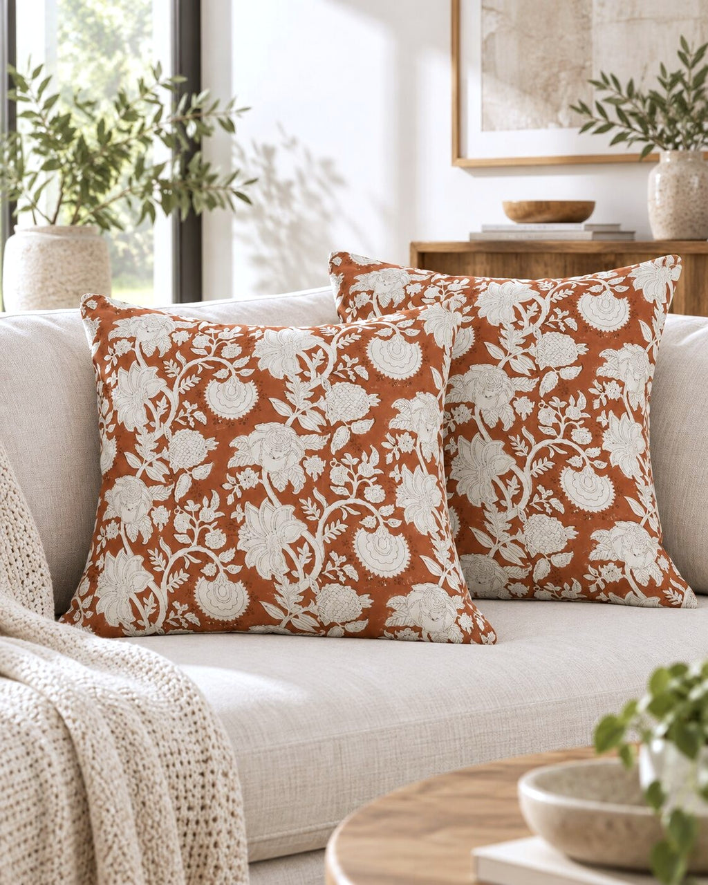 Rust Garden Cushion Cover – Set of 2