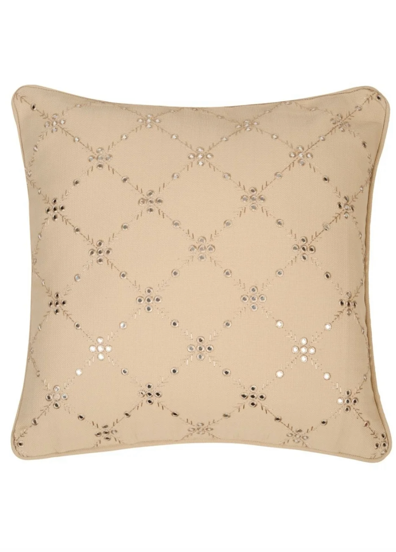 Aella Beige Cushion Cover