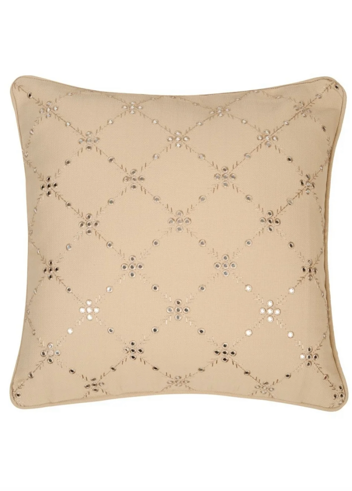 Aella Beige Cushion Cover