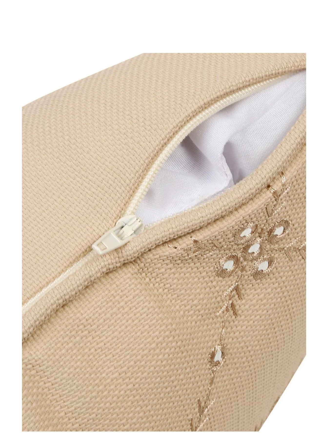 Aella Beige Cushion Cover