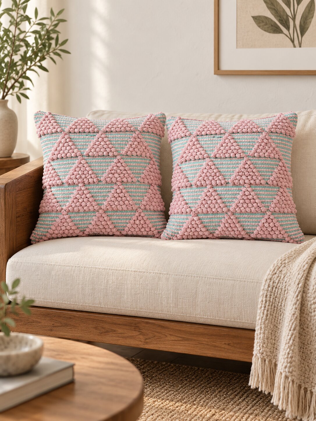 Pastel Mosaic Pillow Cover Set of 2