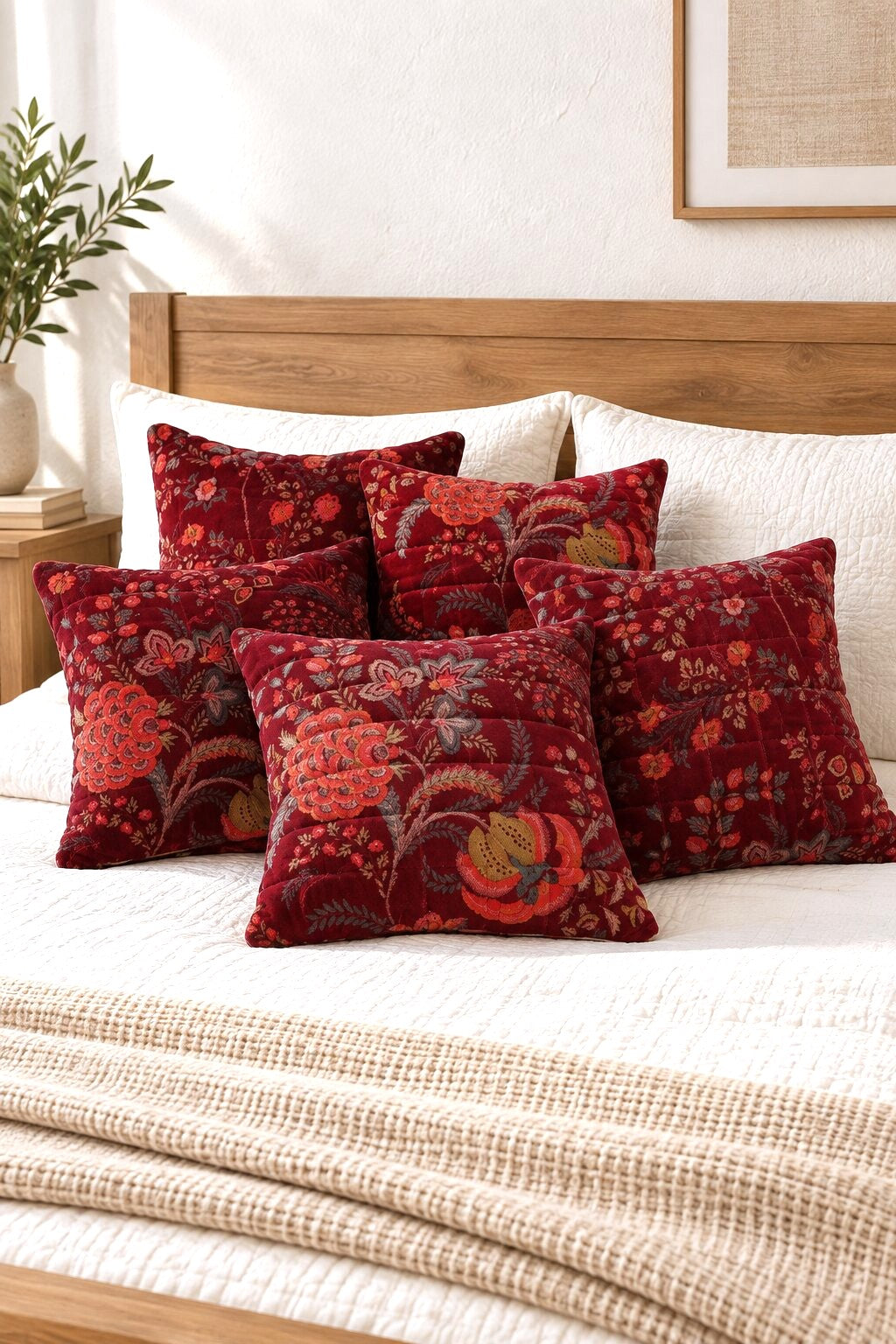 Garden Noir Quilted Pillow Cover Set of 5