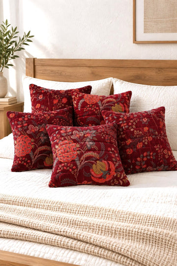 Garden Noir Quilted Pillow Cover Set of 5
