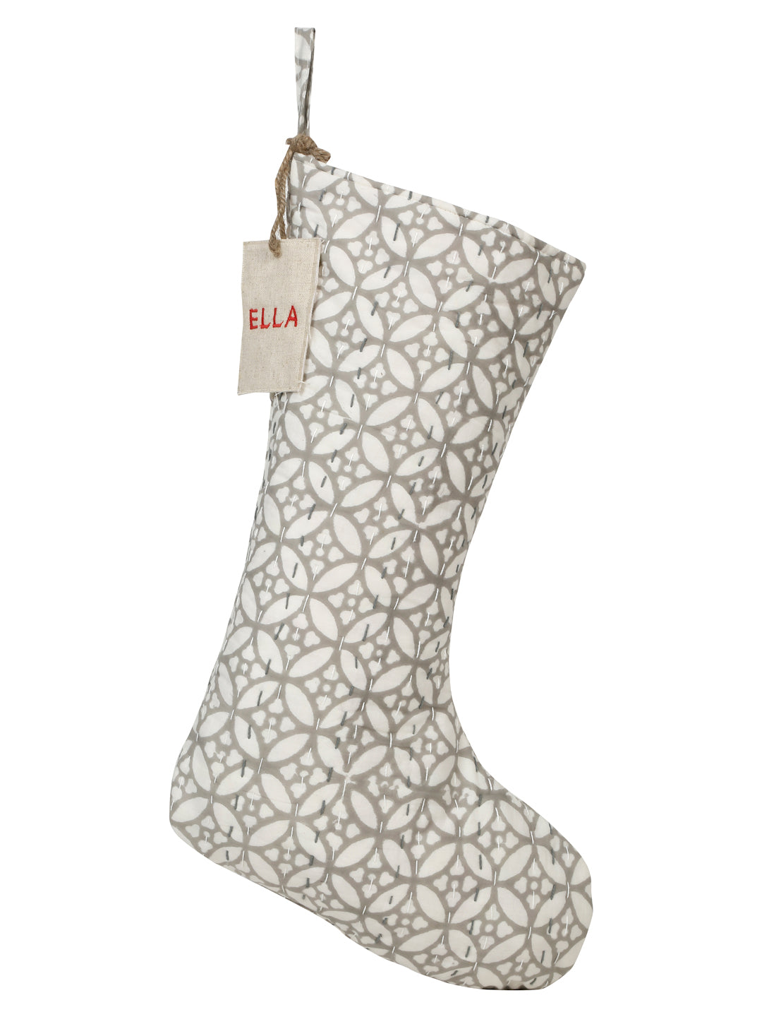 Geometric pattern cotton stocking