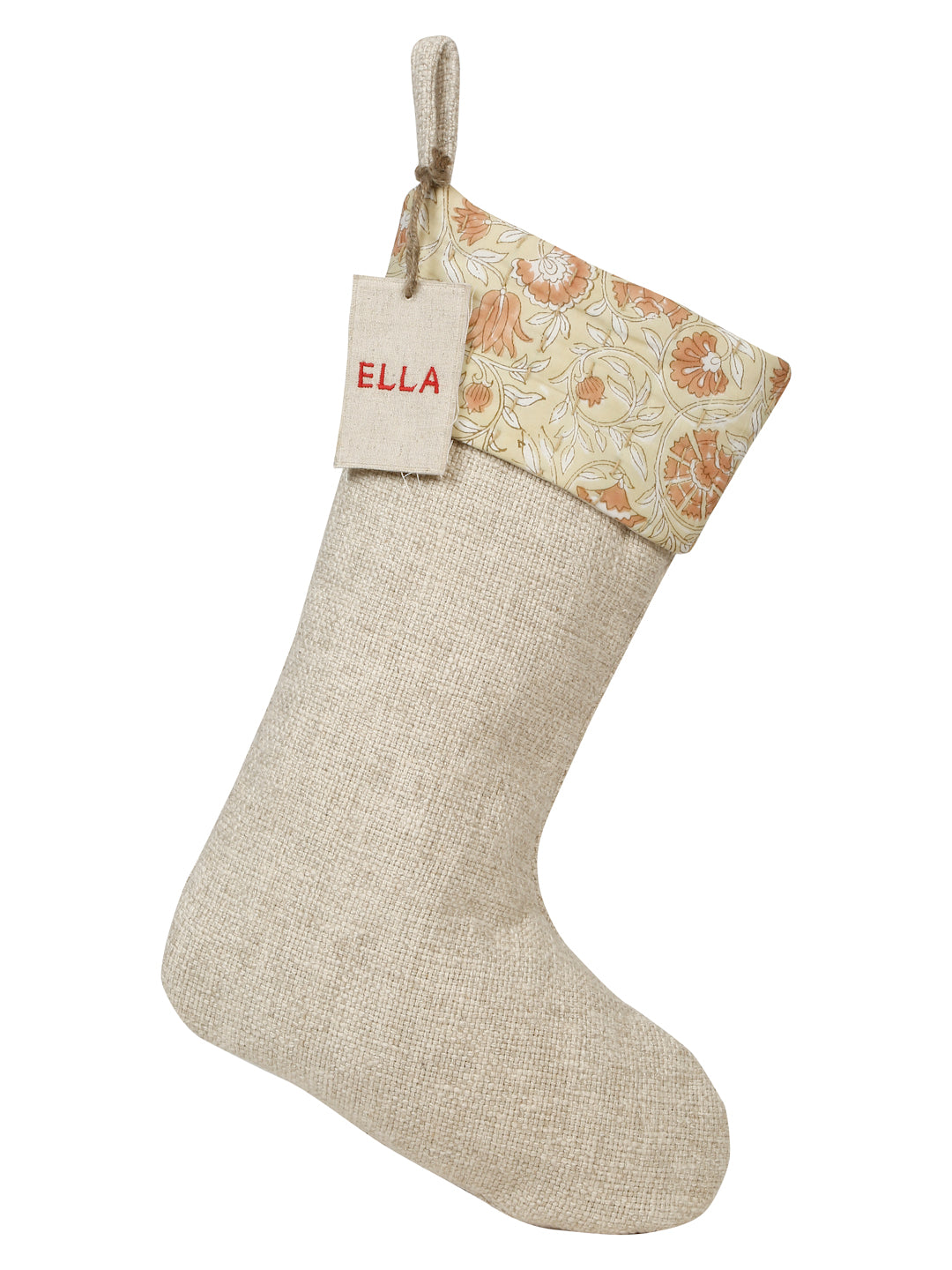 Handmade cotton printed stocking