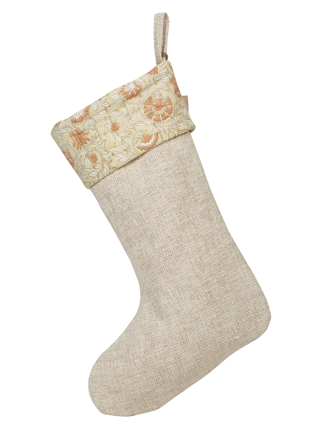 Handmade cotton printed stocking