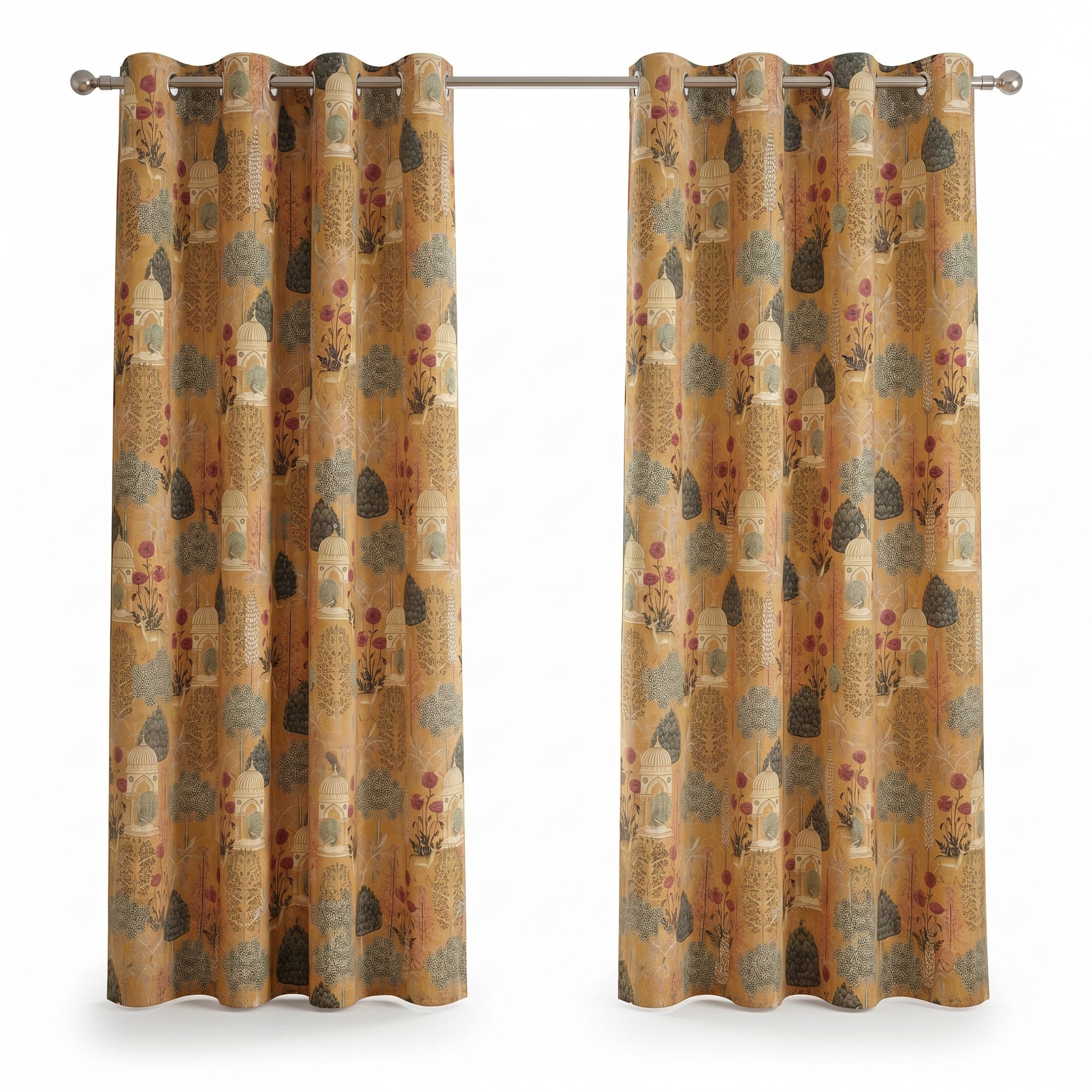 Amber Scenic Draped Curtain