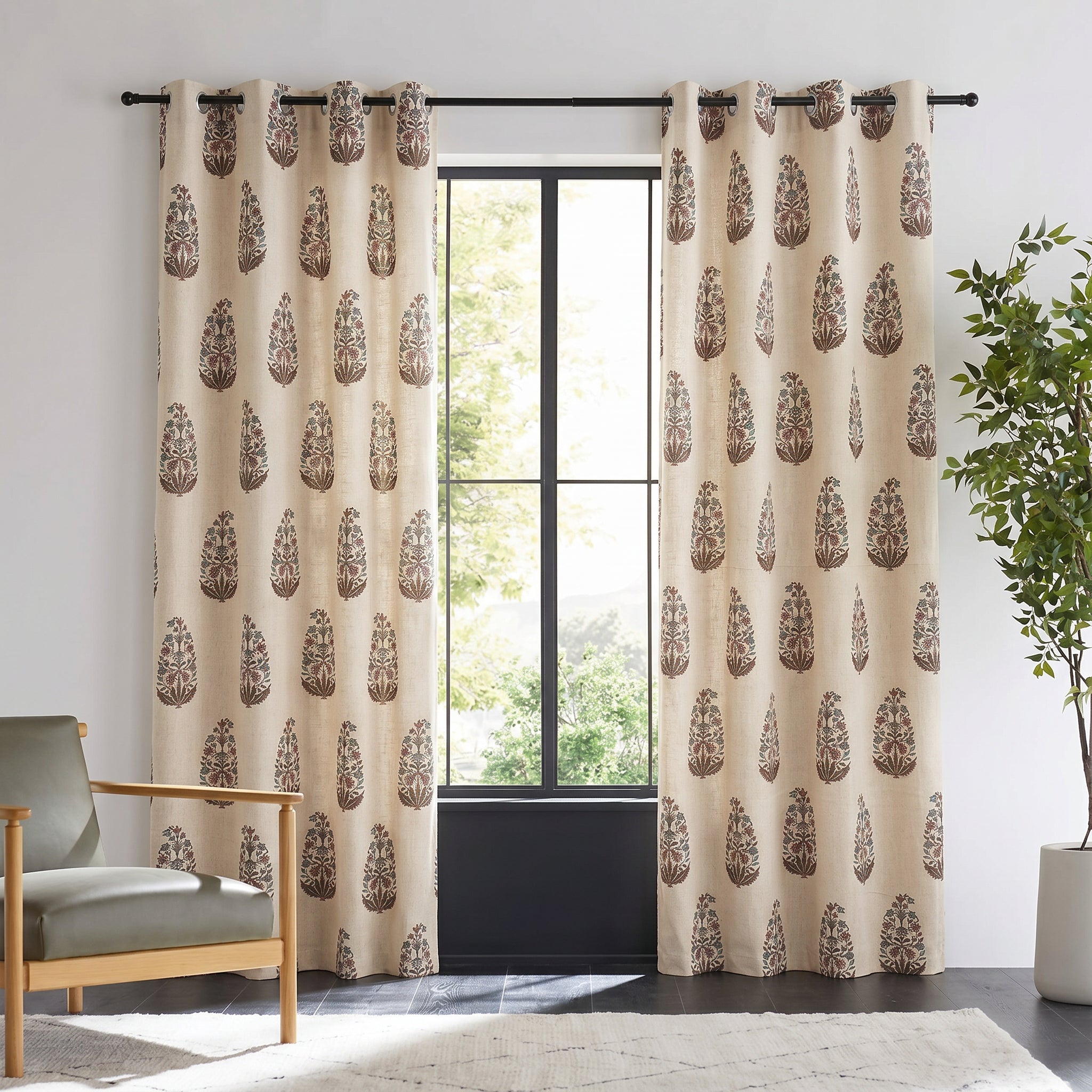 Ivora Blockprint Curtain