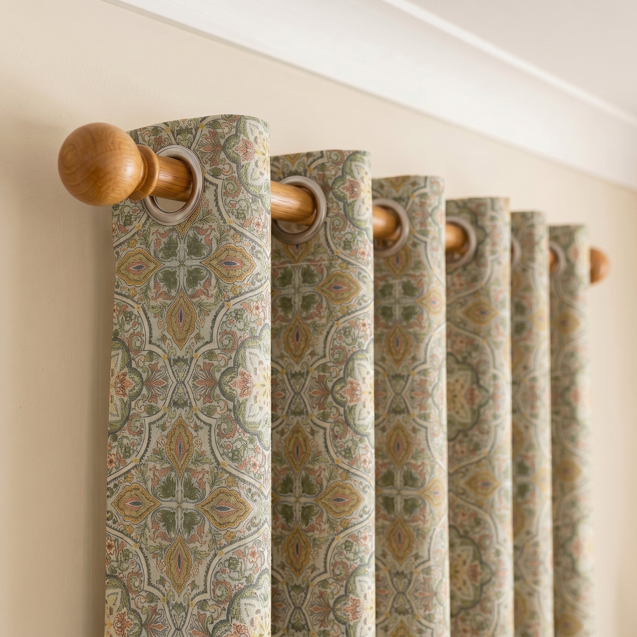 Aurelle Medallion Linen Blend Curtain