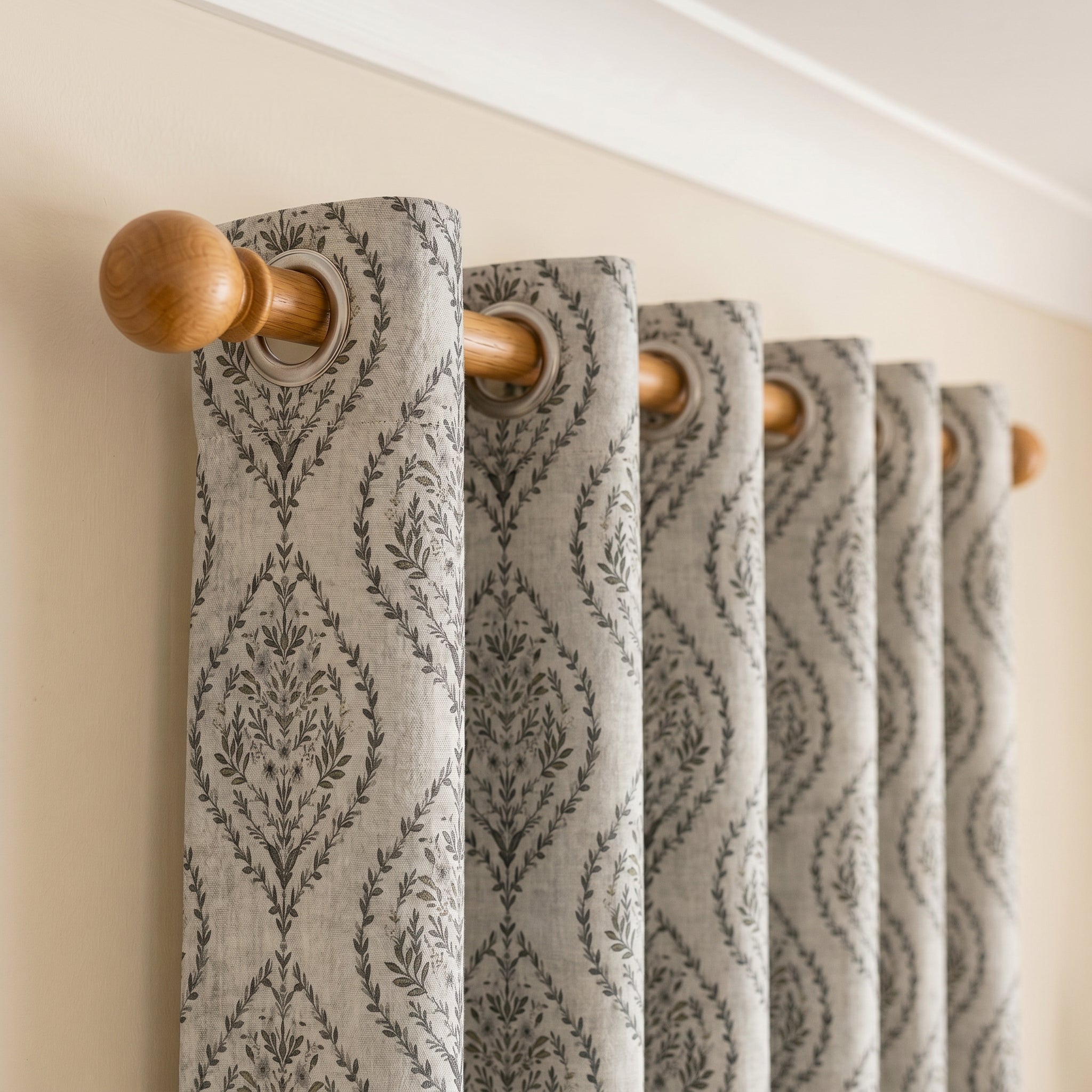 Sylvara Vine Linen Blend Curtain
