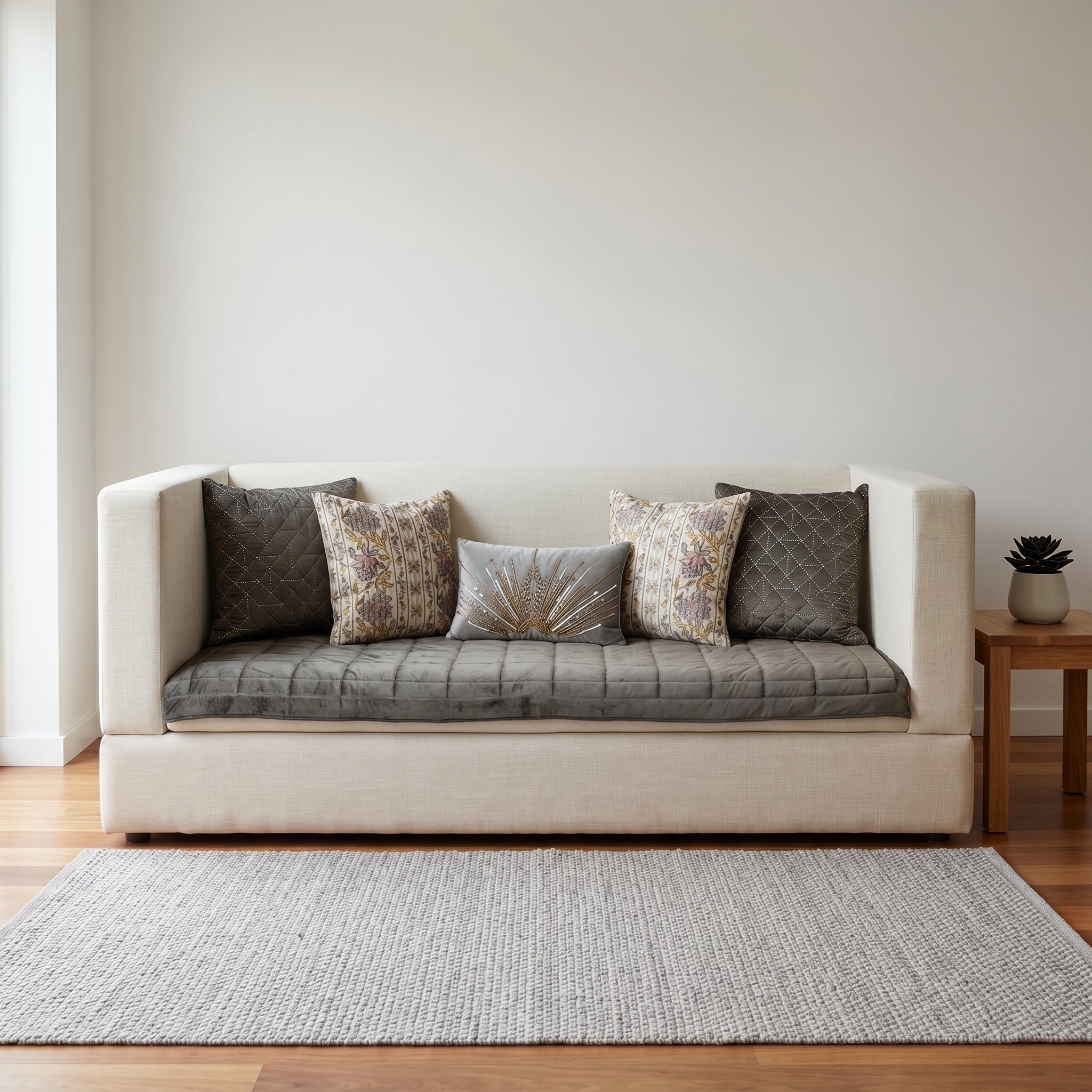 Velmora Velvet Sofa Topper Set