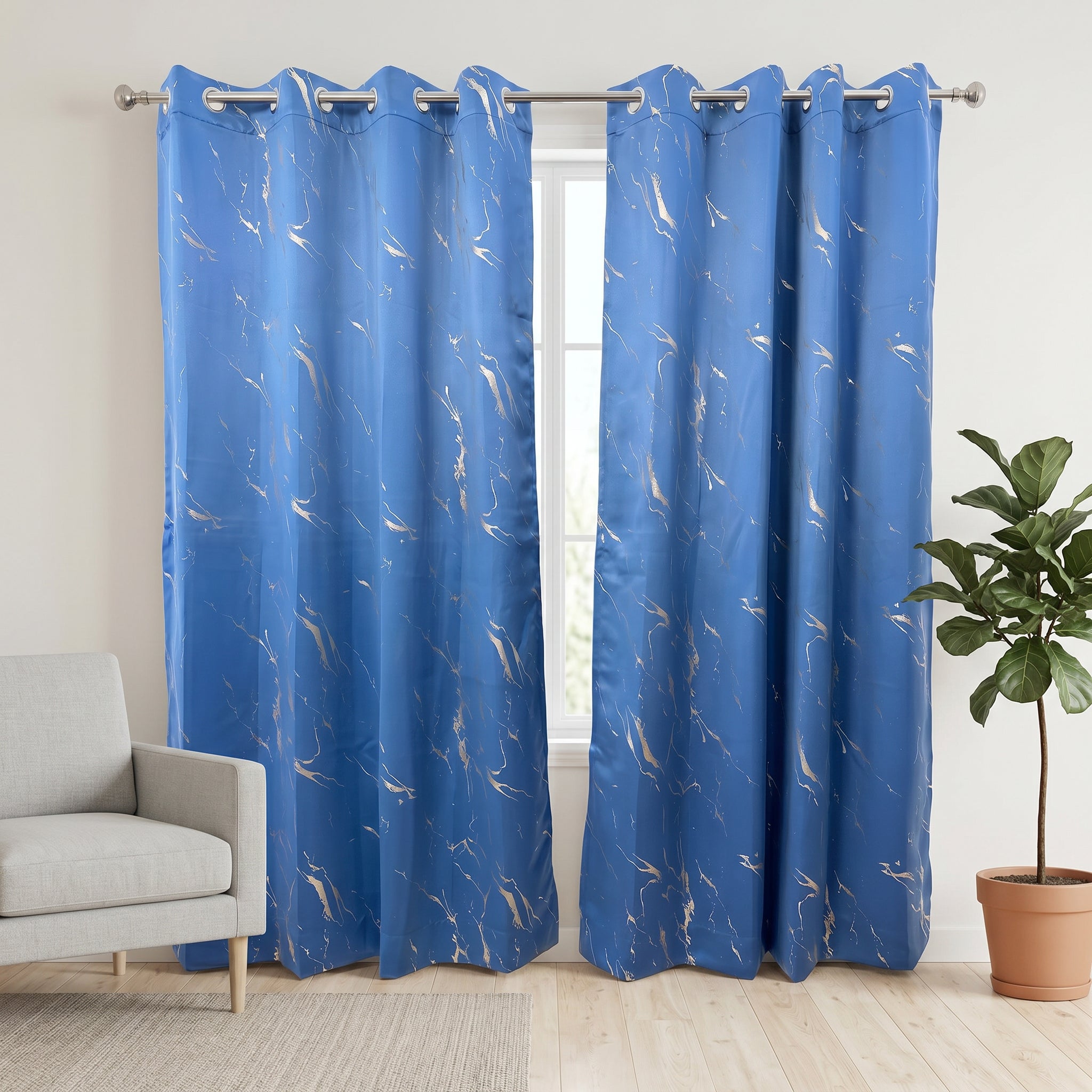 Azurel Gleam Blackout Curtain