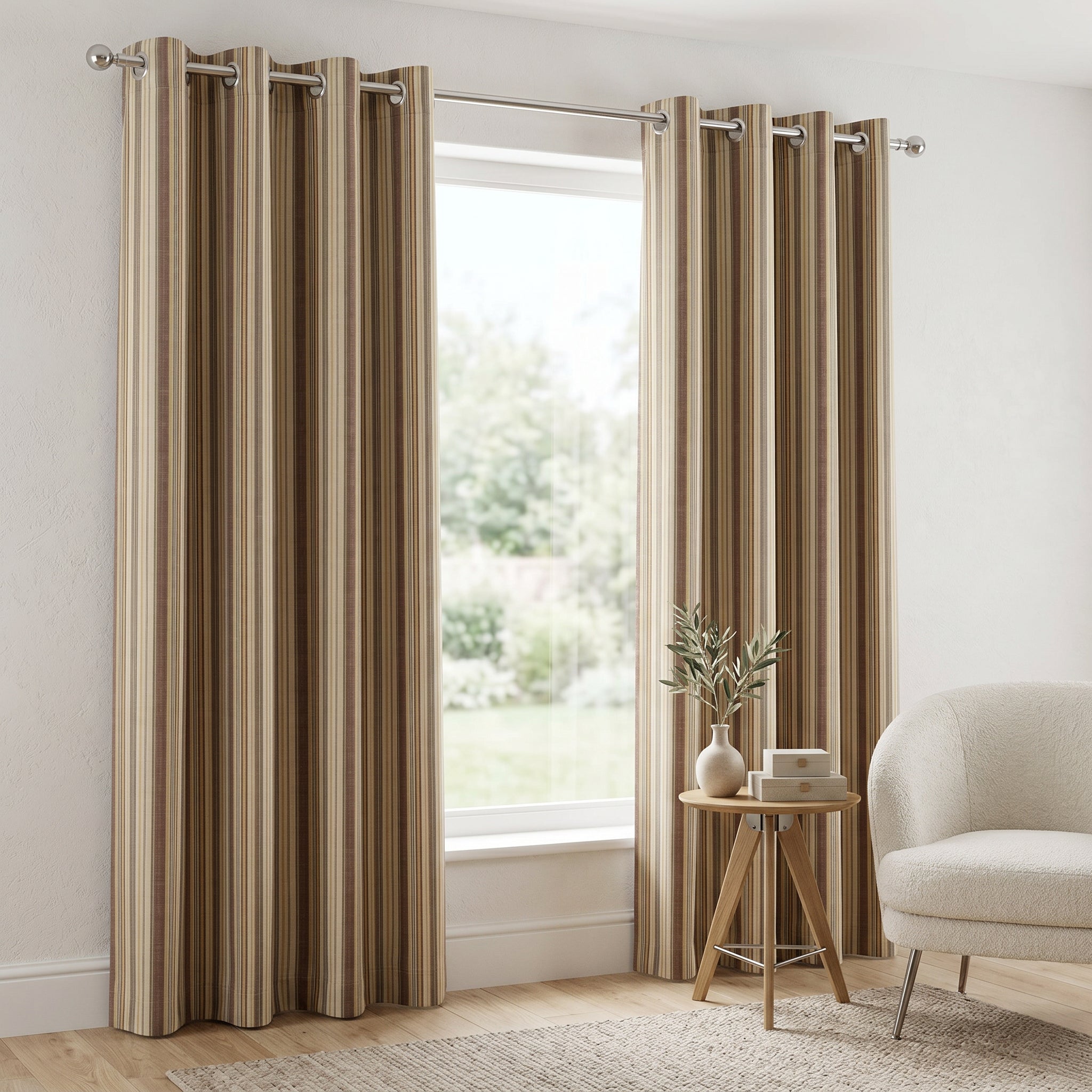 Striata Linen Blend Curtain
