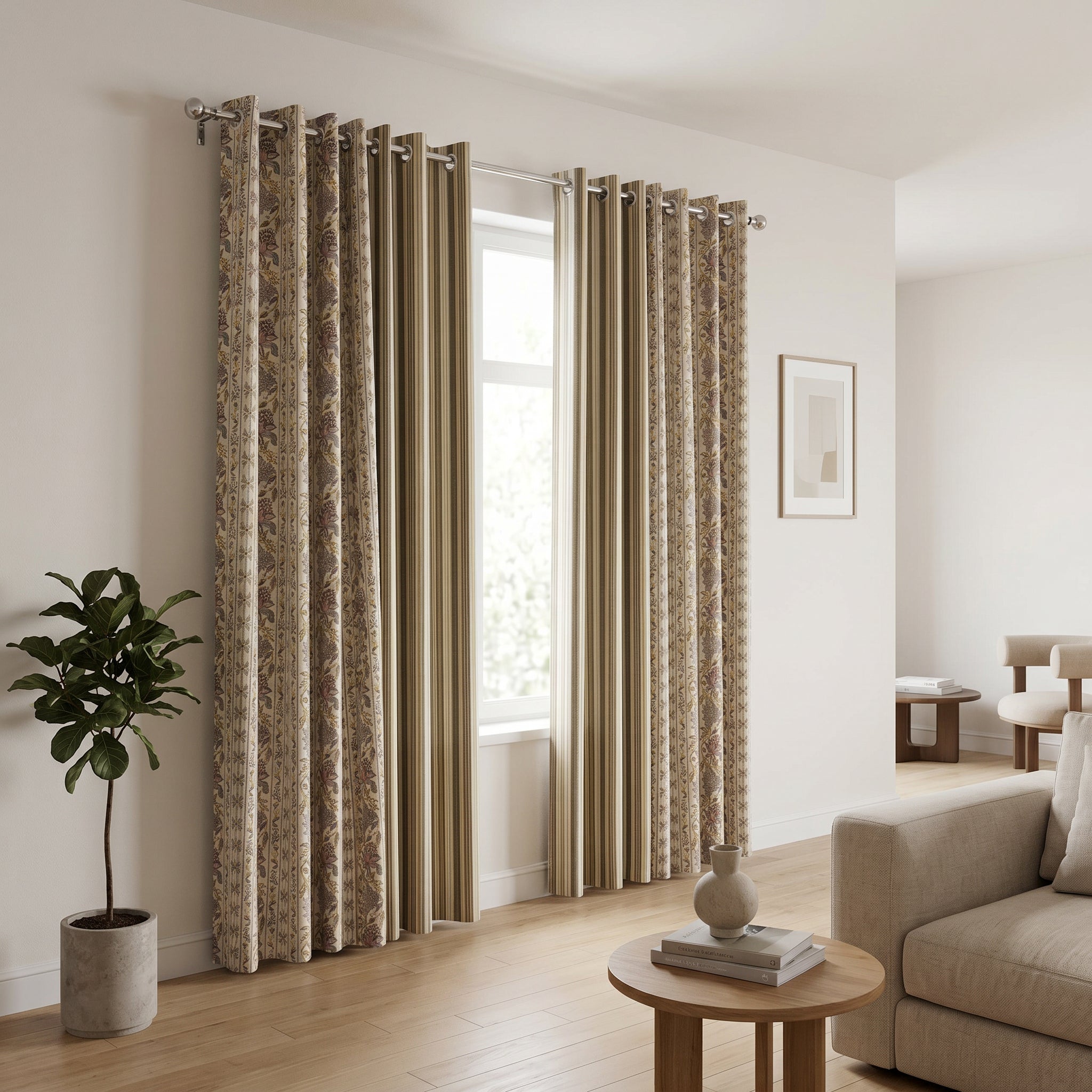 Floriva Linen Blend Curtain