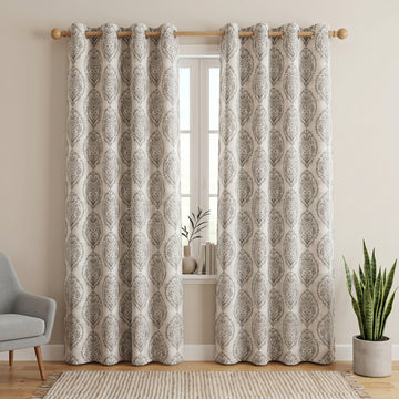 Sylvara Vine Linen Blend Curtain