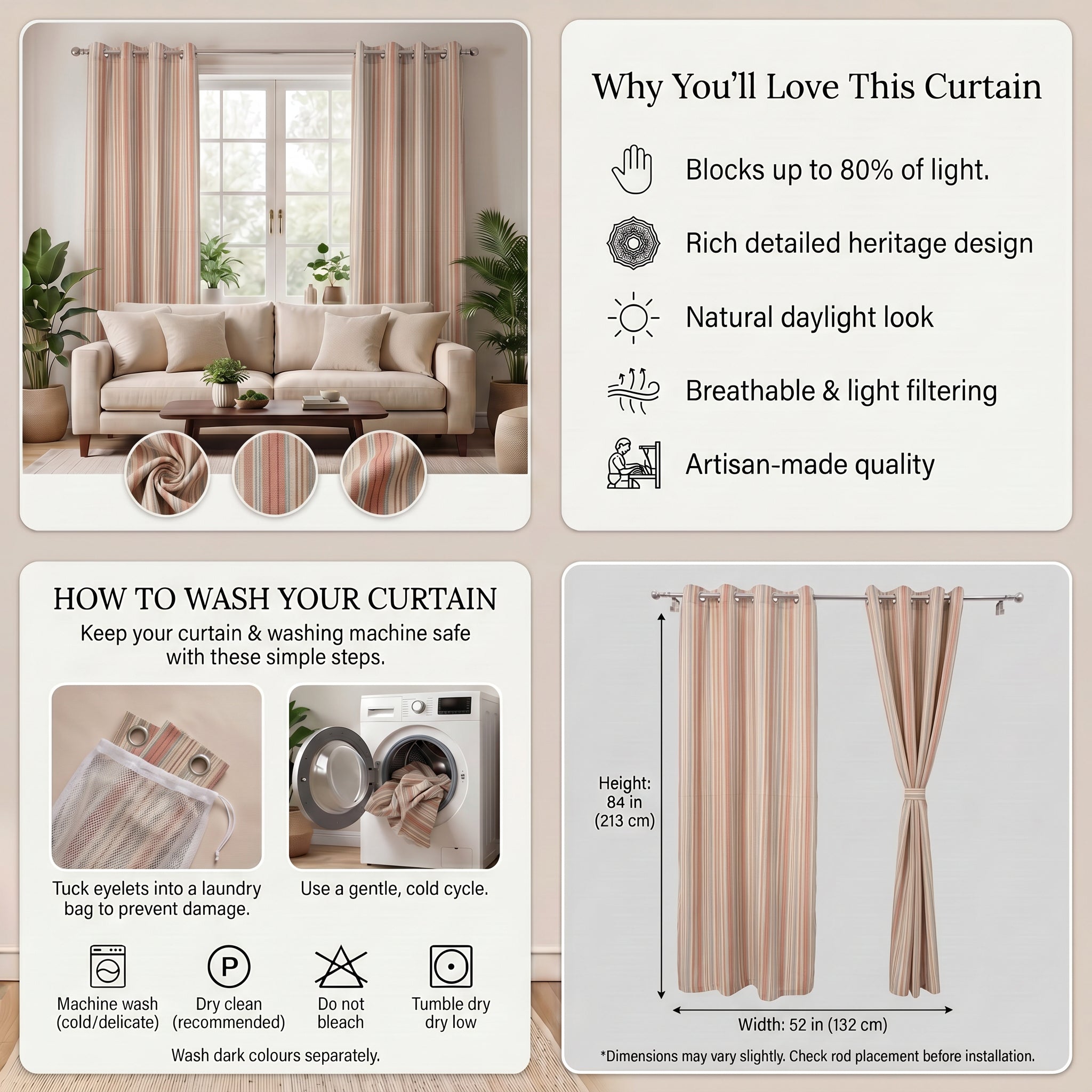 Serra Striped Curtain