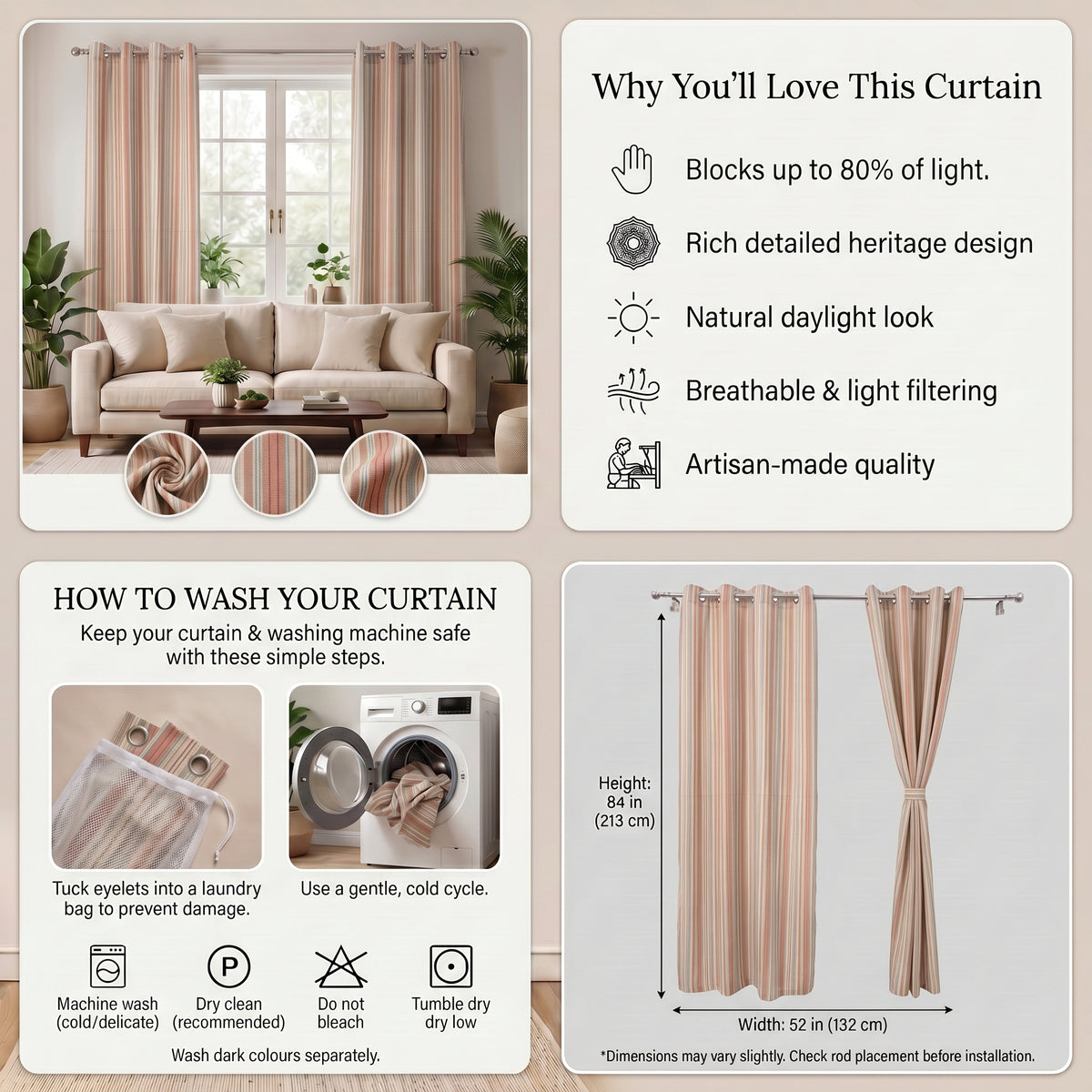 Serra Striped Curtain