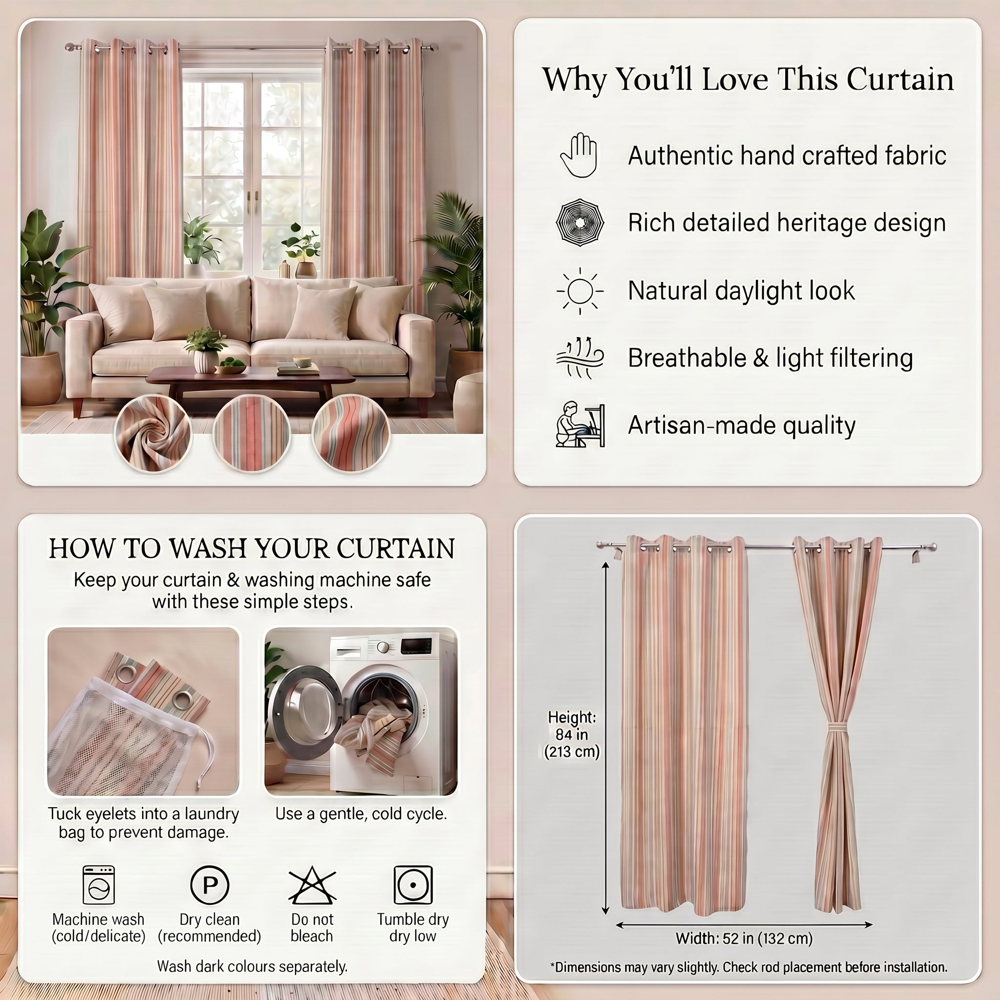 Serra Striped Curtain