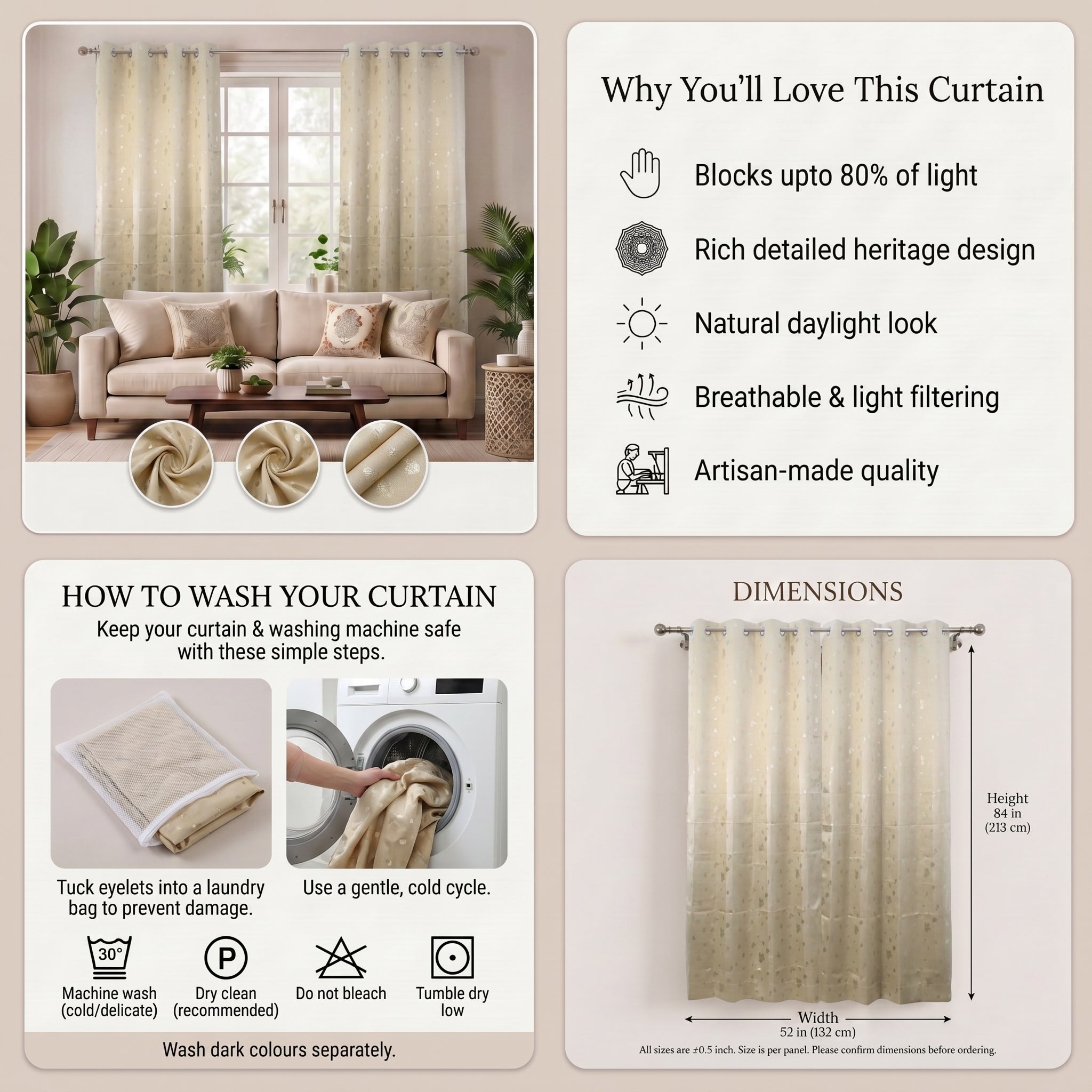 Duskdot Gleam Blackout Curtain