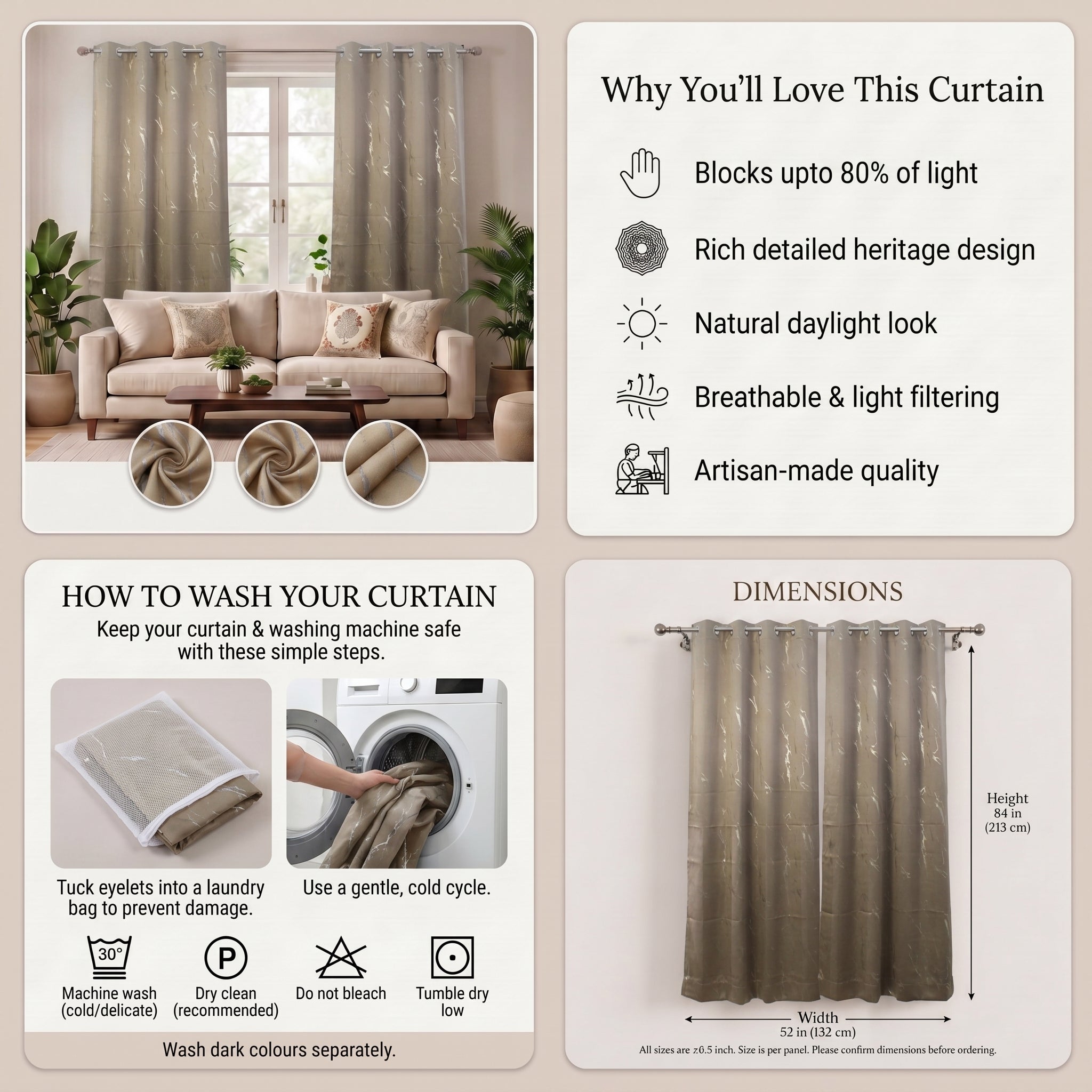 Emberline Gleam Blackout Curtain