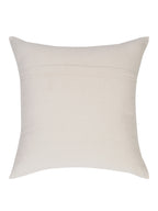 Back view of hand block printed cotton cushion cover with hidden zipper