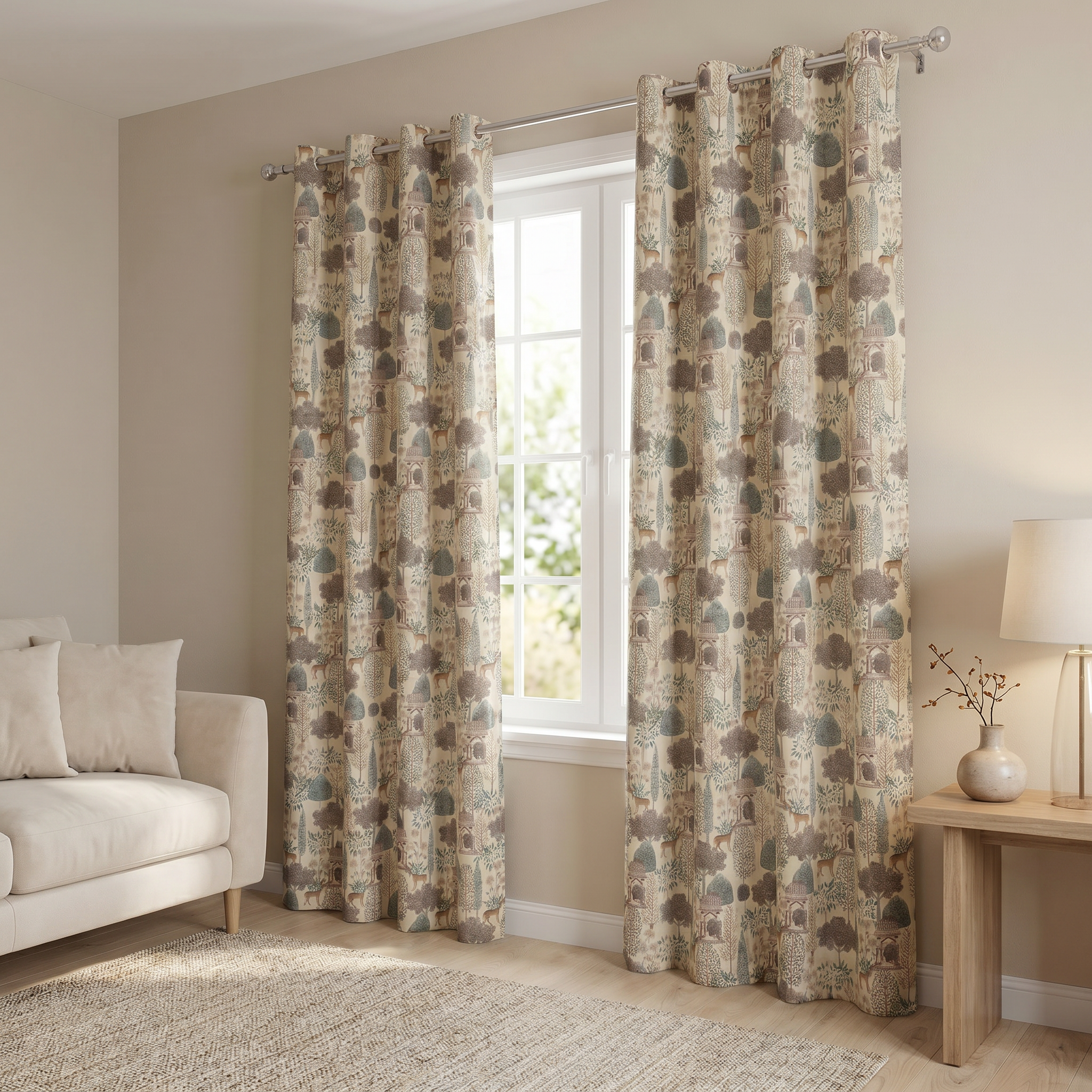 Asterra Scenic Linen Blend Curtain