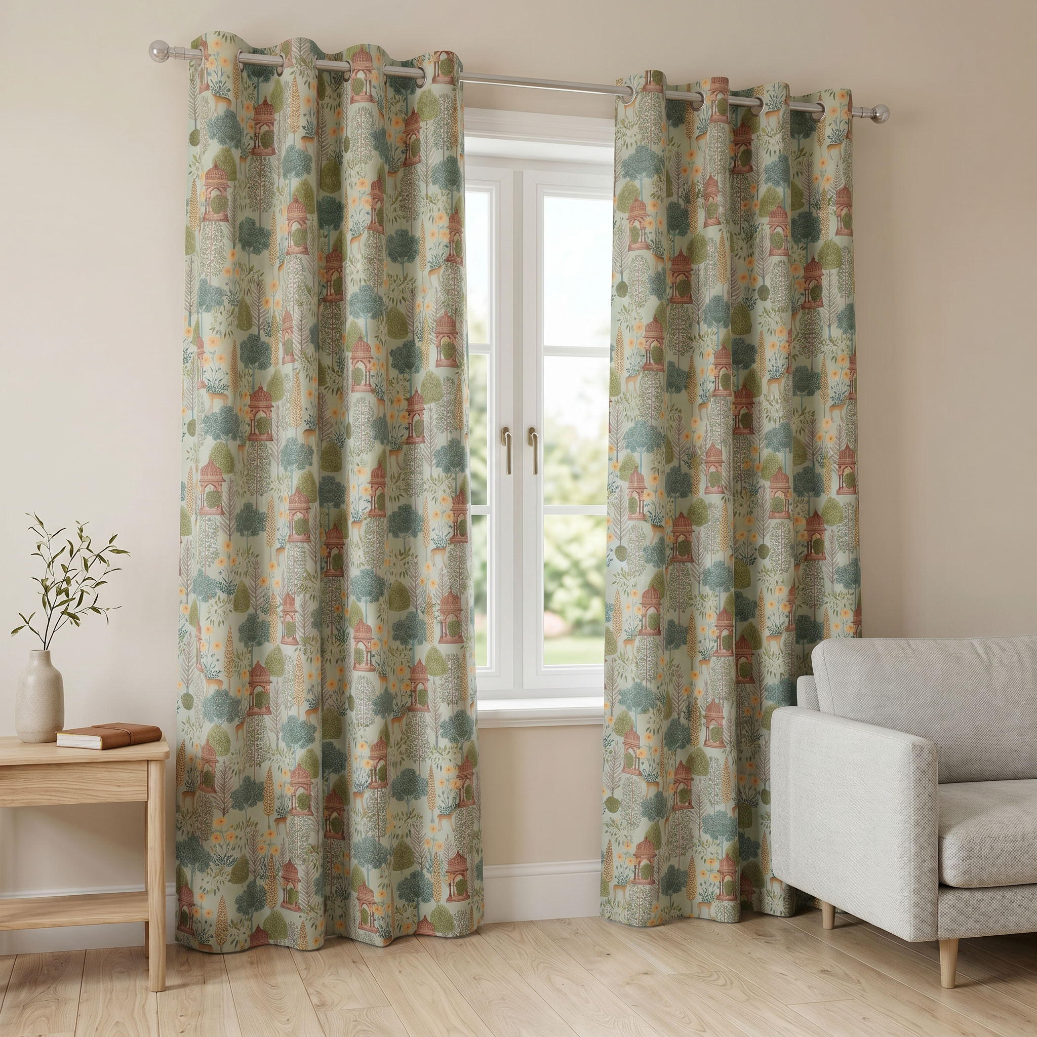 Jardinelle Scenic Linen Blend Curtain