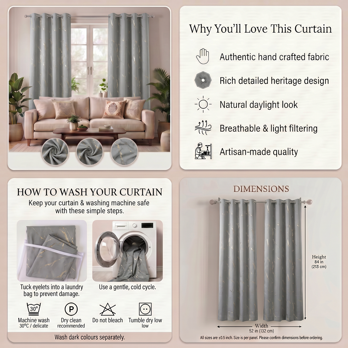 Mistveil Gleam Blackout Curtain