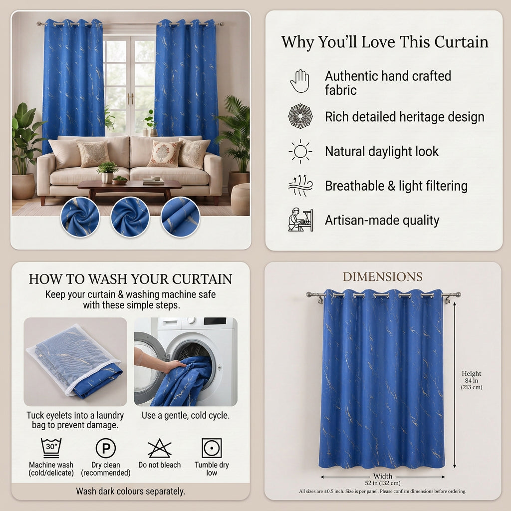 Azurel Gleam Blackout Curtain