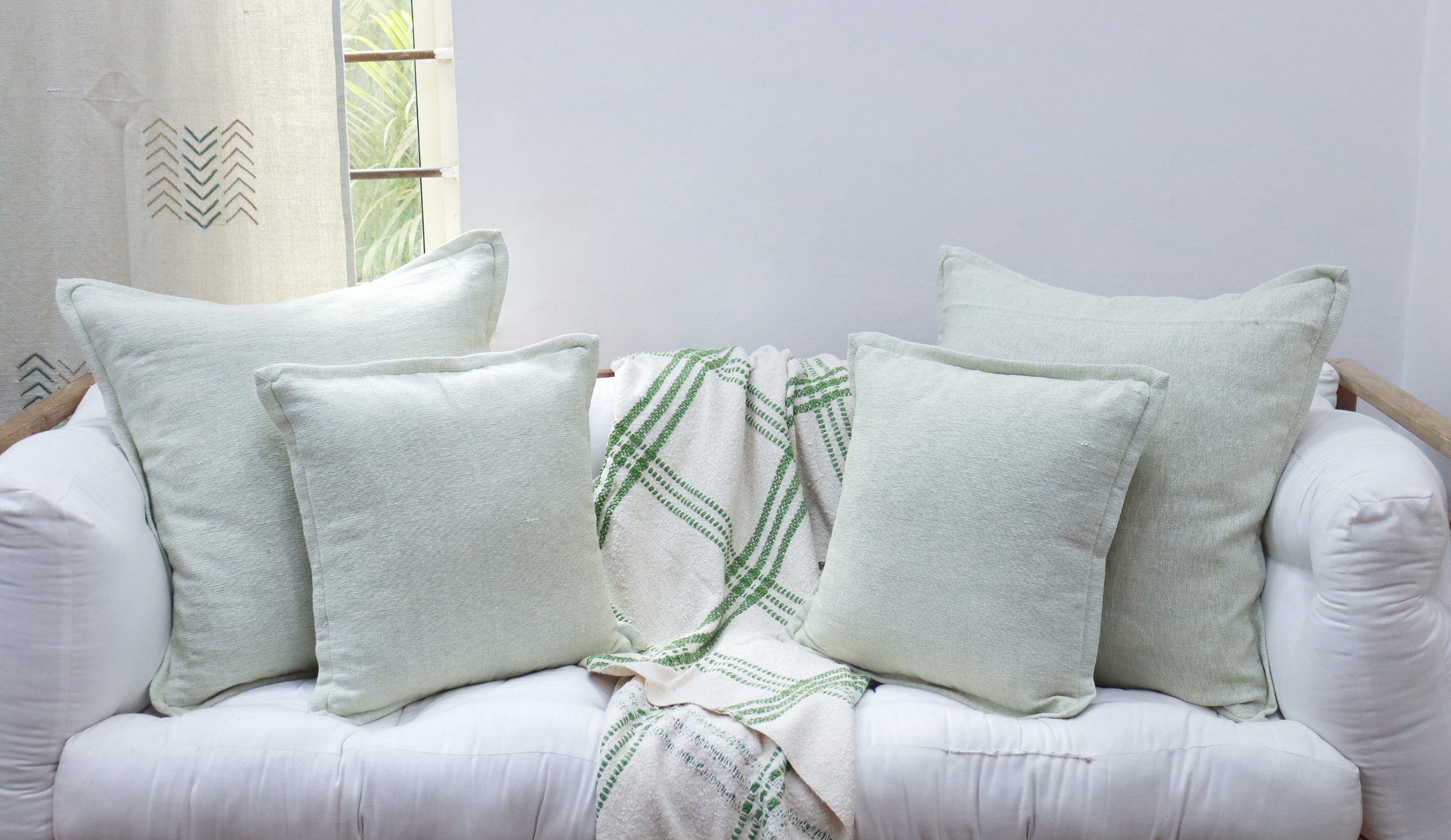 Sofa Cover & Cushion Combo