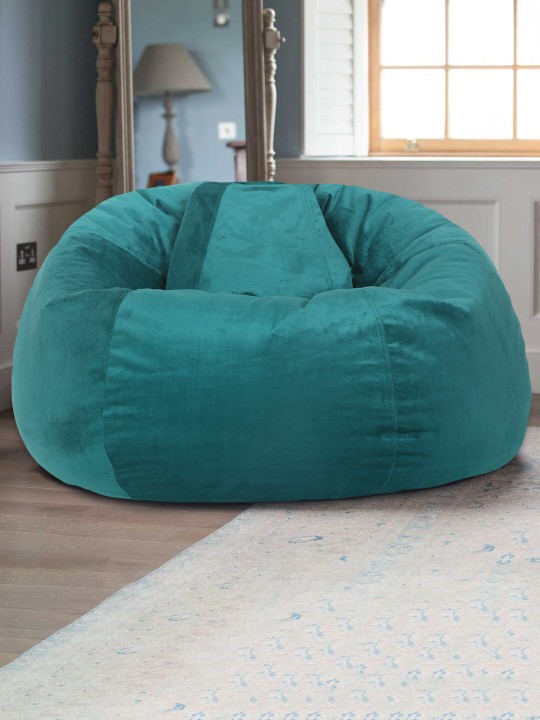 Green Solid Velvet XXL Bean Bag Cover